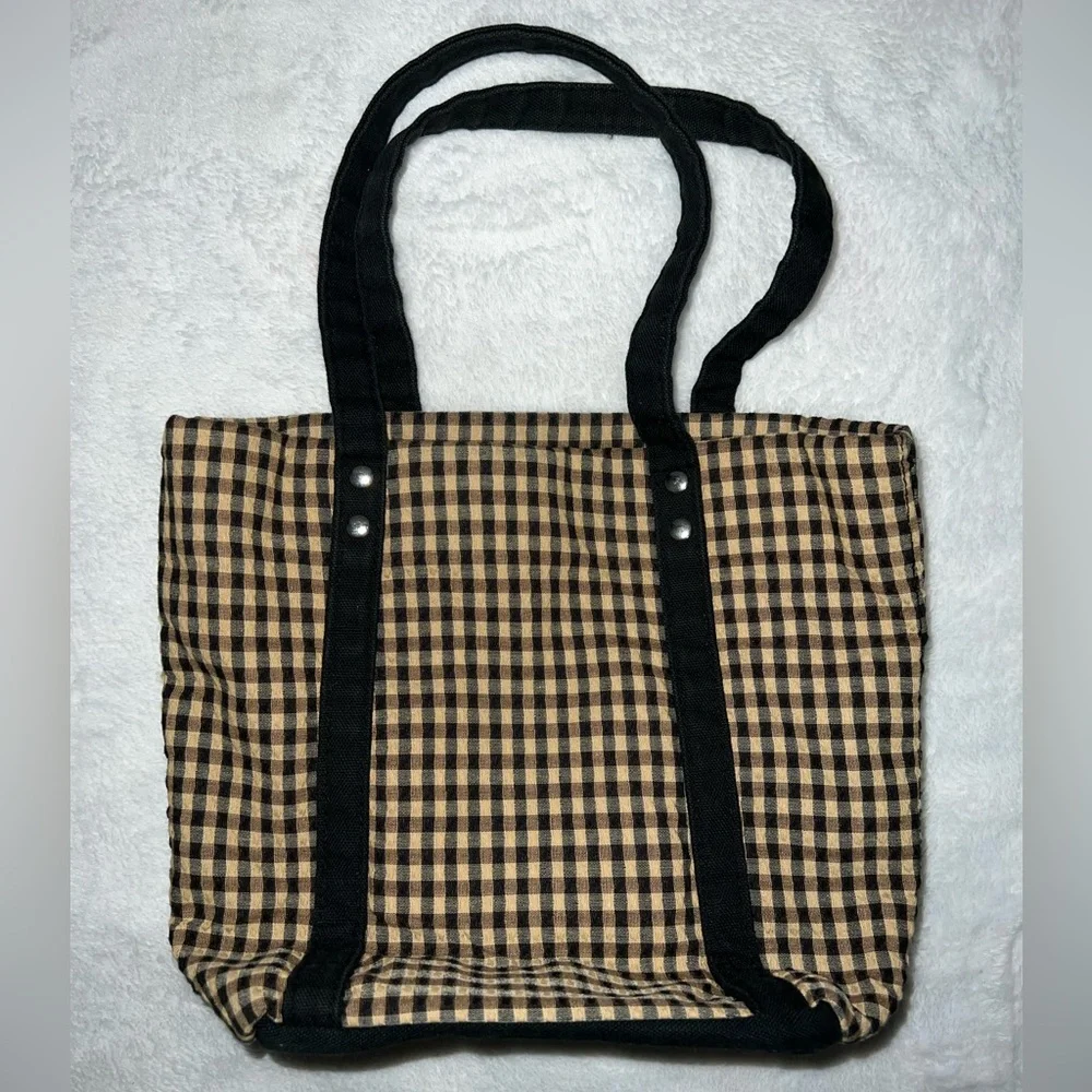 Longaberger plaid small tote bag - Picture 3 of 8